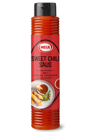 Hela Sweet Chilisaus met Stukjes Chilipeper 800 ml